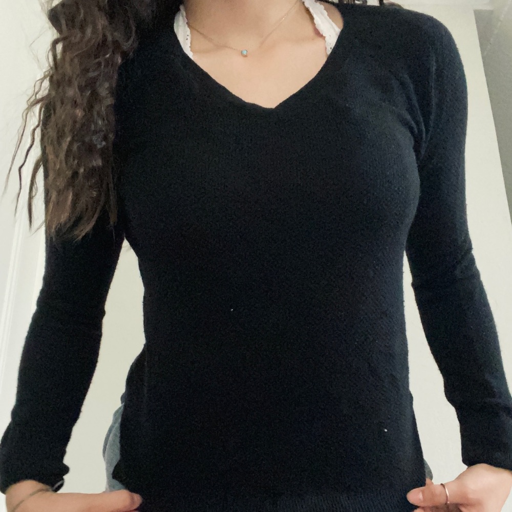 black cozy sweater